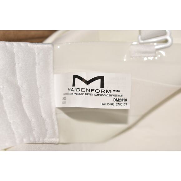 MAIDENFORM‎ NEW $48 DreamWire Strapless Multiway Underwire Bra White 34DD - Picture 3 of 3